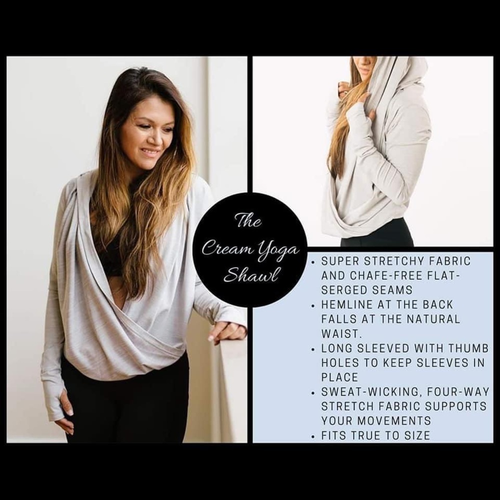 Zyia Cream Yoga Shawl